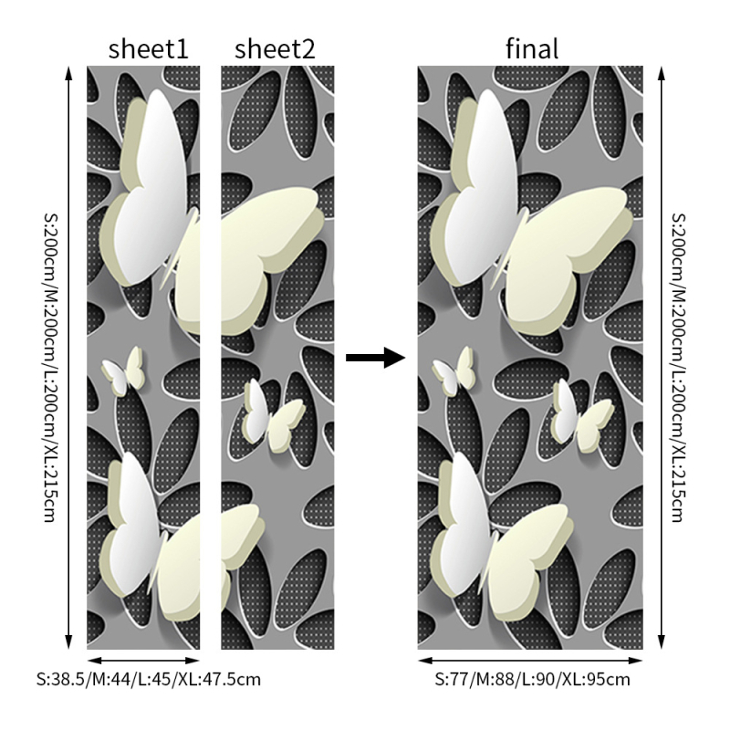 Shangyi 3D bejárati ajtó gardrób dekoratív fali matricák öntapadós fürdőszoba ajtó felújítás ajtó matricák otthon vízálló és tartós