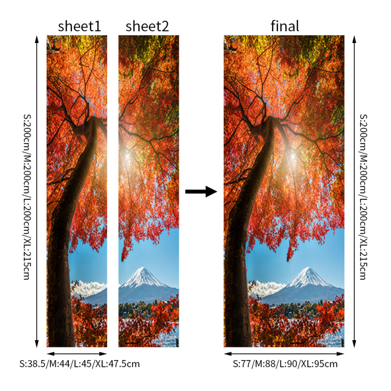 Shangyi 3D bejárati ajtó gardrób dekoratív fali matricák öntapadós fürdőszoba ajtó felújítás ajtó matricák otthon vízálló és tartós