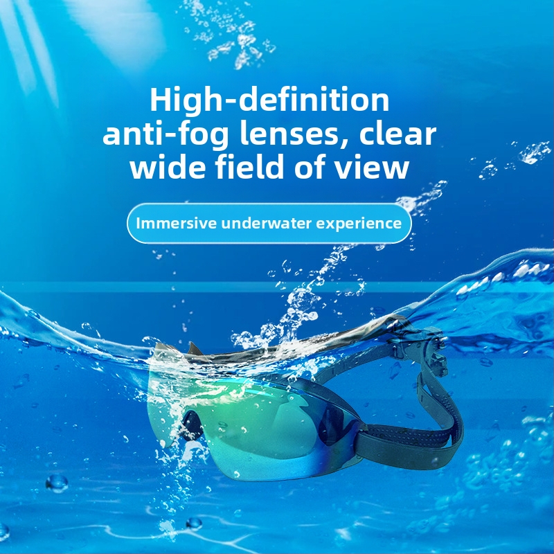 Obo Трансгранични очила за възрастни на едро HD водоустойчиви очила против замъгляване с електролитно покритие, цветни очила за гмуркане