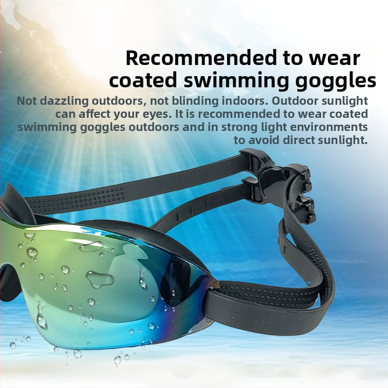 Obo Трансгранични очила за възрастни на едро HD водоустойчиви очила против замъгляване с електролитно покритие, цветни очила за гмуркане