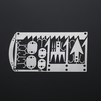 Εξωτερική πολυλειτουργική κάρτα αγκίστρι ψαρέματος 22 σε ένα φορητό εργαλείο ψαρέματος και κυνηγιού, εργαλείο άγριας επιβίωσης, αλιευτικό εργαλείο, εξοπλισμός ψαρέματος