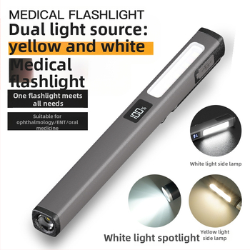 Naujas tarpvalstybinis mini rašiklio formos įkraunamas trijų šviesos šaltinių medicininis rašiklio žibintuvėlis su stipria šviesa, vyzdžio rašiklio žibintuvėliu