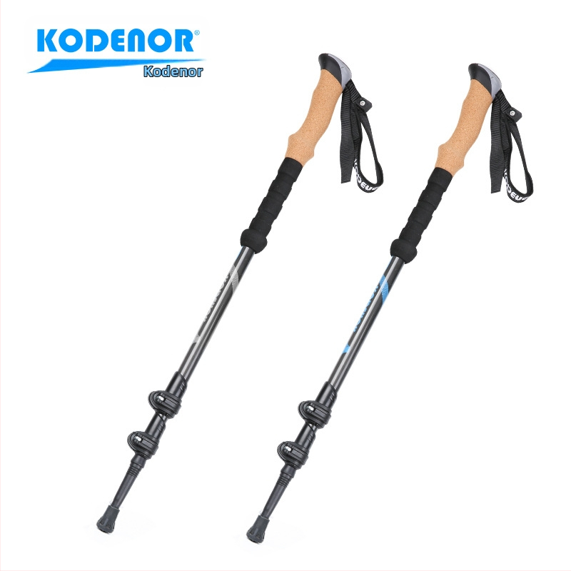 Телескопична бастунна щека Kedeno Outdoor Kdn-001 от въглеродни влакна, трисекционна, сгъваема, лека, с външна брава