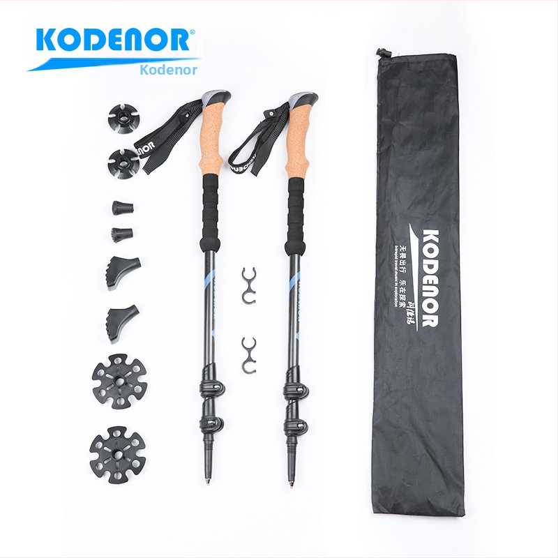 Kedeno Outdoor Kdn-001 szénszálas sétabot teleszkópos háromrészes külső zárral összecsukható nád túrabot könnyű