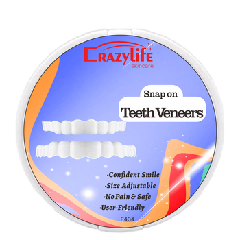 Crazylife ülemiste ja alumiste hammaste laminaat dekoratiivsed breketid naeratushambad proteesid mugavad hambakatted