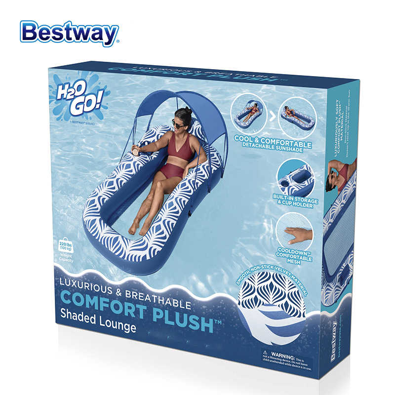 Bestway täispuhutav vees ujuv ridavoodi, kuninganna suurusega täiskasvanud lastele, ujumisring, bassein, rannapeo ujuvmatt