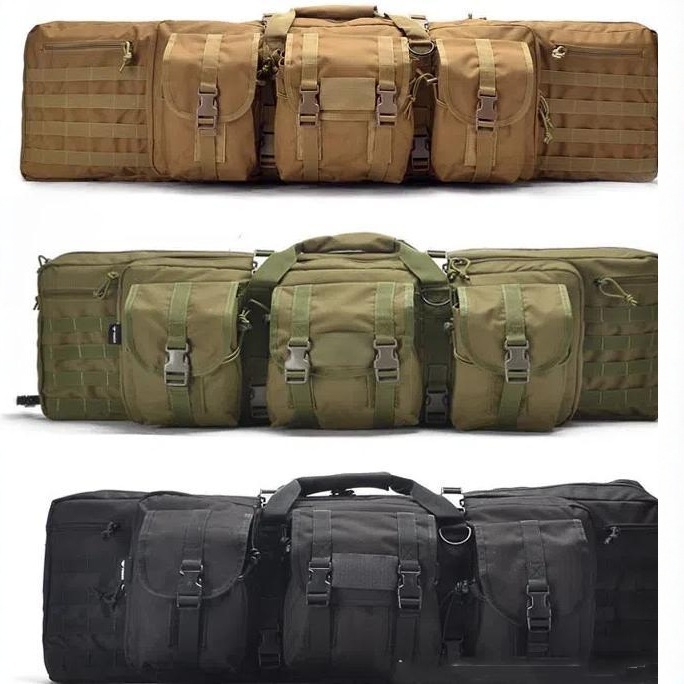 Tarpvalstybinis sprogimo šautuvo krepšys, daugiafunkcis, didelės talpos, dvigubo sluoksnio, sutankintas kuprinis, tikras CS ginklų krepšys, gamykloje yra sandėlyje.