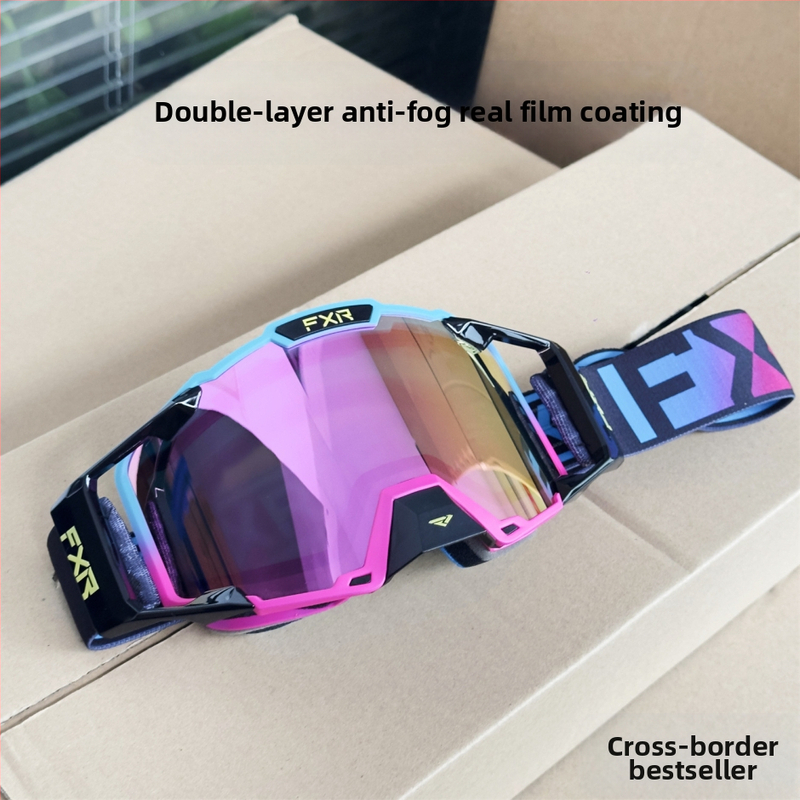 Ochelari de ciclism Fxr anti-aburire cu strat dublu, ochelari de protecție pentru biciclete de munte off-road, ochelari de protecție pentru schi și motociclete, rezistenți la vânt