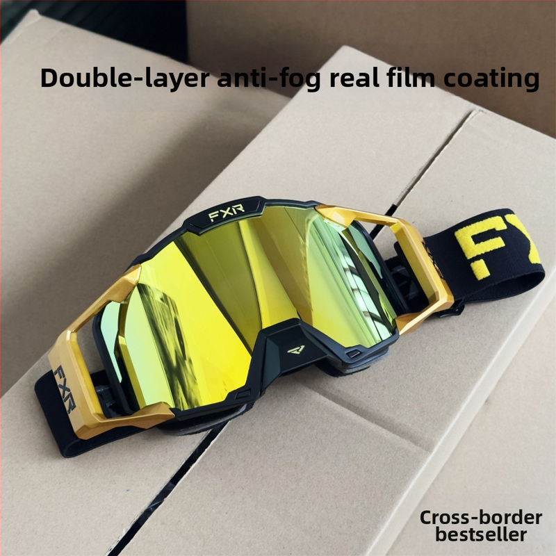 Ochelari de ciclism Fxr anti-aburire cu strat dublu, ochelari de protecție pentru biciclete de munte off-road, ochelari de protecție pentru schi și motociclete, rezistenți la vânt