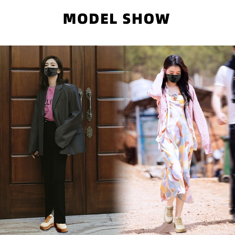 Λευκά παπούτσια από γνήσιο δέρμα για γυναίκες Άνοιξη 2025 Νέα γυναικεία αθλητικά παπούτσια με χοντρή σόλα και ψηλόμεσο σχέδιο, μοντέρνα, ευέλικτα παπούτσια Bread Shoes.