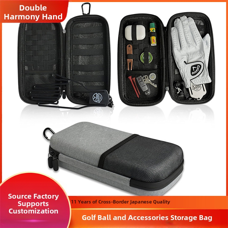 Golfo pirštinių stovas, apsauginis dangtelis, EVA laikymo krepšys, nešiojamas pirštinių laikiklis, priedai, montavimo dėžutė