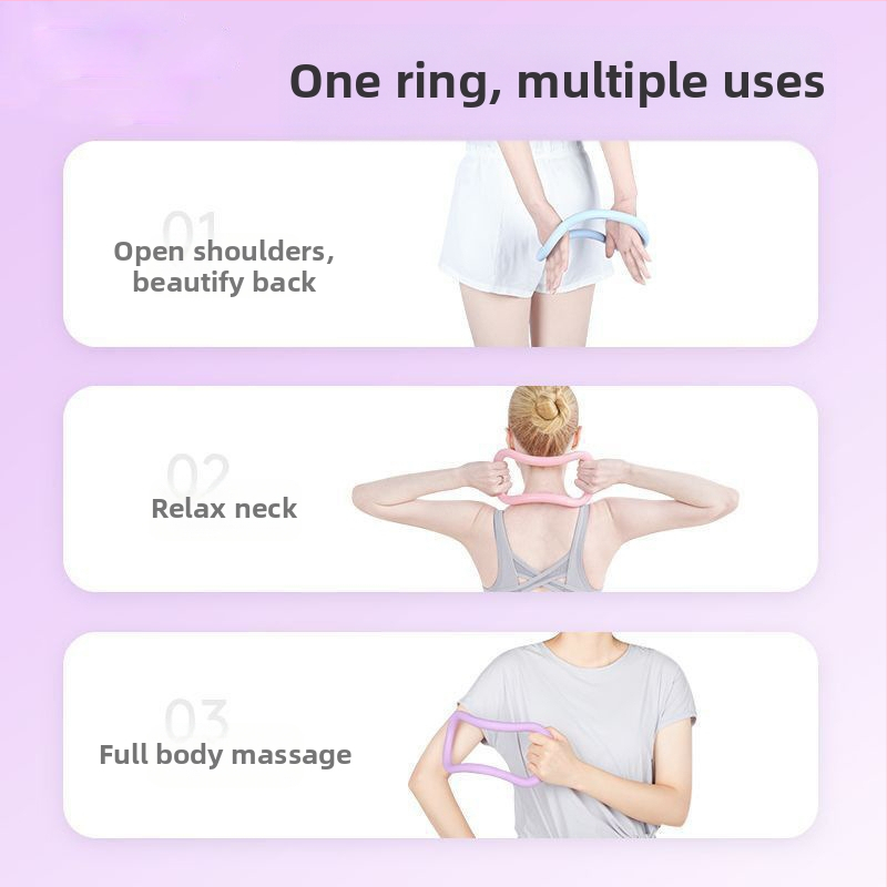 Avatud õlaga seljaga joogarõngas, venitus- ja lõõgastusrõngas, pilatese tpr pehme fastsiaalne venitusrõngas, treeningrõngas