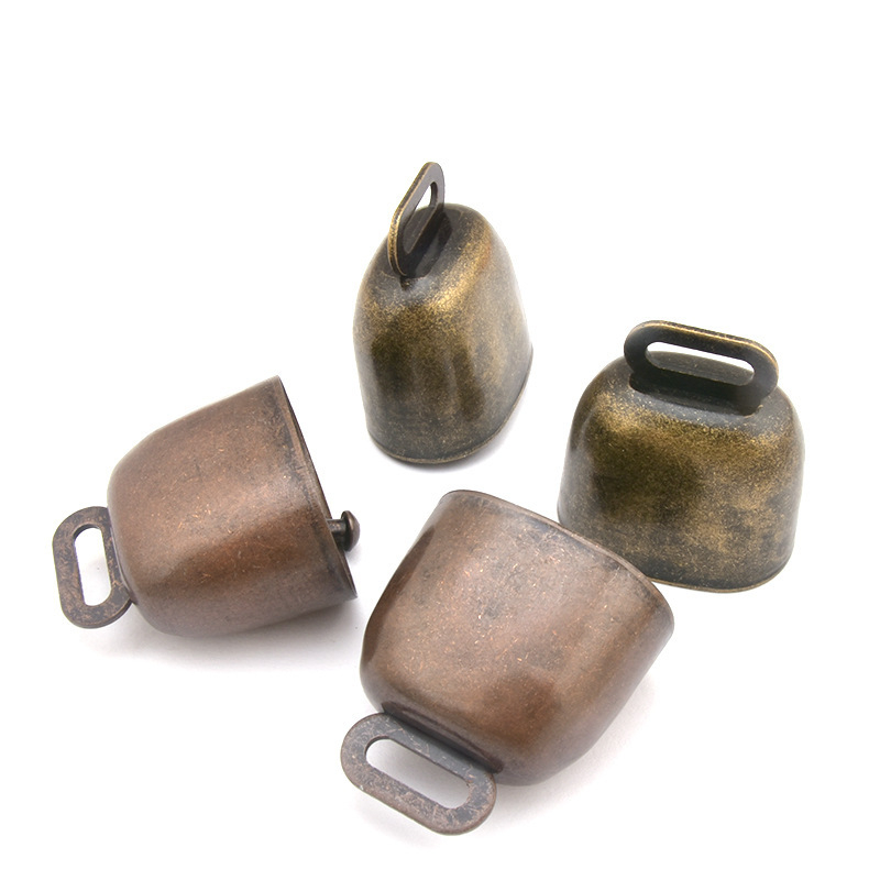 Fém tehénkolomp vintage kisállat csengő díszek karácsonyi vas csengő hang ropogós, szuper hangos kecske tehénkolomp