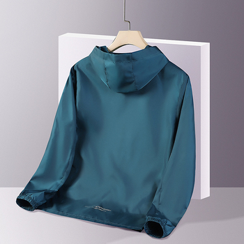 Слънцезащитни дрехи за мъже, летни дишащи дрехи от ледена коприна, тънки дрехи за мъже, риболовни дрехи за слънцезащита, яке за дейности на открито с качулка