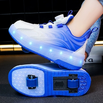 Lastejalatsid Poiste tossud 2023 Uued saabumise pöörleva pandlaga laste lahedad küberkiusajad Coxes sügisesed välklambiga rulluisud