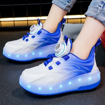 Lastejalatsid Poiste tossud 2023 Uued saabumise pöörleva pandlaga laste lahedad küberkiusajad Coxes sügisesed välklambiga rulluisud