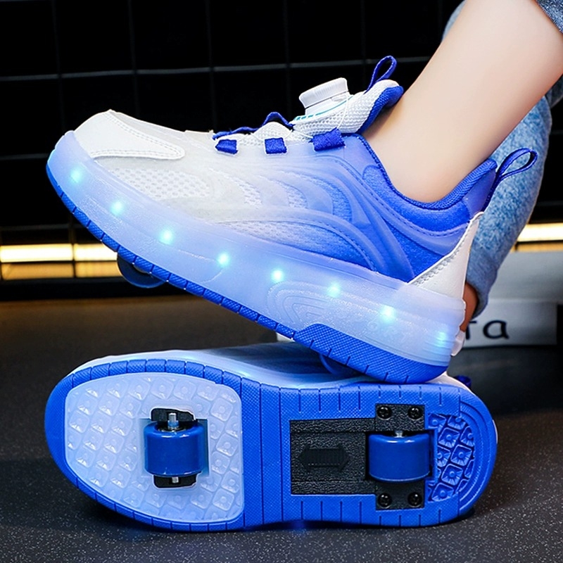 Lastejalatsid Poiste tossud 2023 Uued saabumise pöörleva pandlaga laste lahedad küberkiusajad Coxes sügisesed välklambiga rulluisud