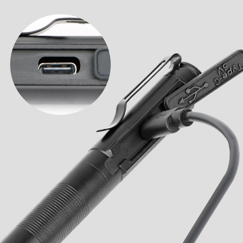 Határokon átnyúló alumínium ötvözetből készült zoom toll zseblámpa újratölthető, erős fényű, szuper fényes tolltartóval, mini, kényelmes orvosi tolllámpával