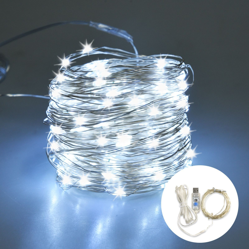 USB styga LED vario vielos lempa sodo lauko kempingo lempa kiemo atmosferos lempa giptų žvaigždės kambario dekoravimas naktinė lemputė