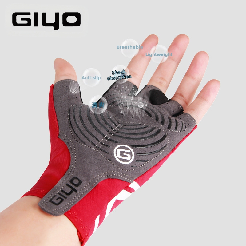 GIYO riteņbraukšanas cimdi, puspirksts, šosejas kalnu riteņbraukšanas cimdi, garie pirksti, īsie pirksti, cimdu aprīkojums S-02