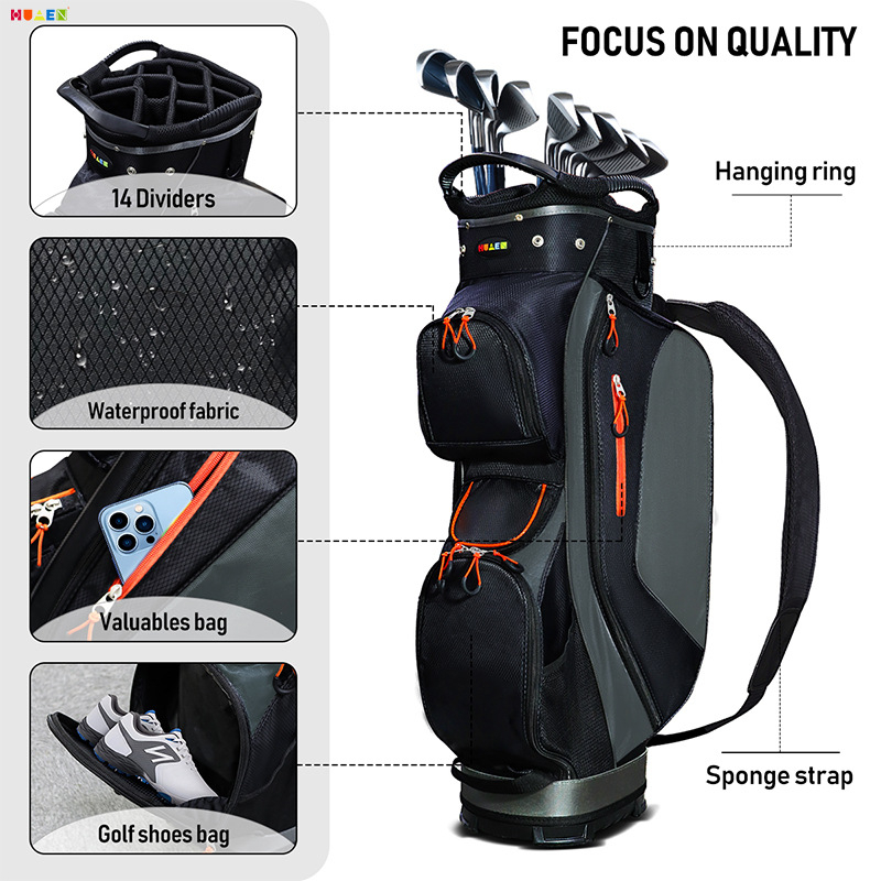 Golfo krepšys unisex nešiojamas standartinis golfo krepšys, atsparus dilimui, vandeniui, didelės talpos kamuoliukų krepšys, tiesioginis pardavimas gamykloje
