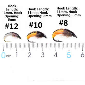 Mušiņāķis Nimfas āķis Karūsu karpu makšķerēšanas āķis ar dzeloni Viltus ēsma Mušiņāķis Kukaiņu ēsma Mušiņmakšķerēšanai