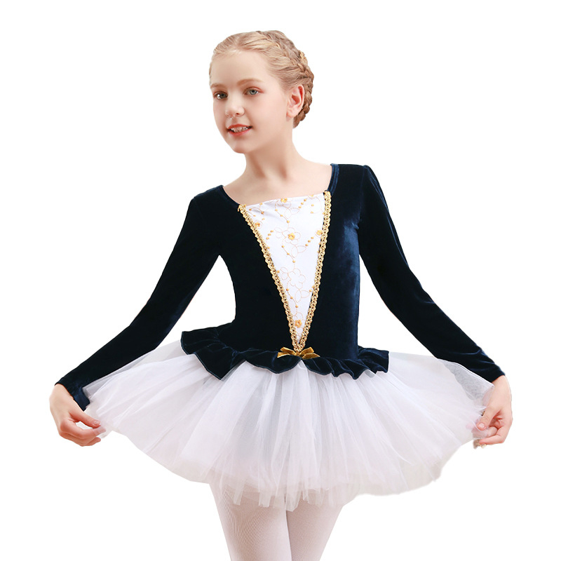 Ρούχα χορού για κορίτσια για την άνοιξη και το φθινόπωρο Μακρυμάνικο φόρεμα μπαλέτου Φόρεμα τούτου Φόρεμα χορού Κινέζικος χορός