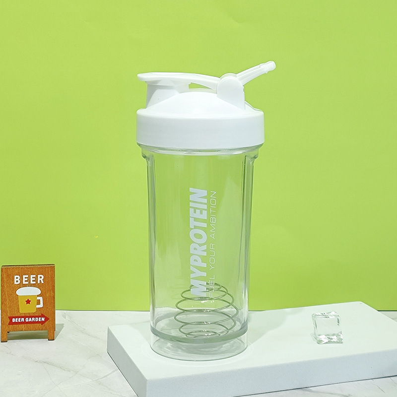 Sporta fitnesa proteīna pulveris, jauns 500 ml PC sporta zāles piena kokteilis, plastmasas ūdens krūzes kokteilis, krūzes maisīšanas krūze ar roku