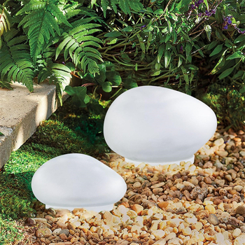 Εξωτερικό ηλιακό γκαζόν, πλακόστρωτο, υπόγειο φως, σπίτι, βίλα, κήπος, φωτιστικό κήπου, φωτεινή πέτρινη λάμπα