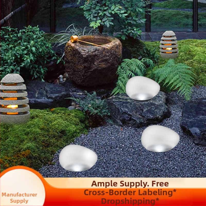 Kültéri napelemes gyep macskaköves földalatti lámpa otthoni villa kerti lámpa kerti lámpa világító kő lámpa