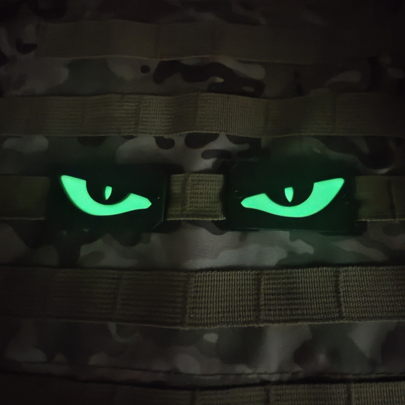 Taifengo velnio akies šviečianti žymėjimo juostelė MOLLE lauko paslaptingo ūkio krepšio pakabuko sugerianti plokštelė, šviečianti juostelė, yra sandėlyje