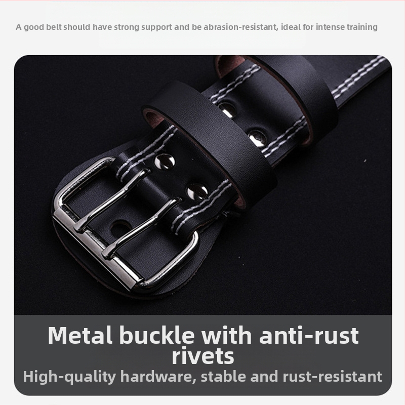Vzpieračský opasok z hovädzej kože na fitness squat fitness športová podpora pásu muži a ženy profesionálne vybavenie tréning športové vzpieranie tvrdý ťah