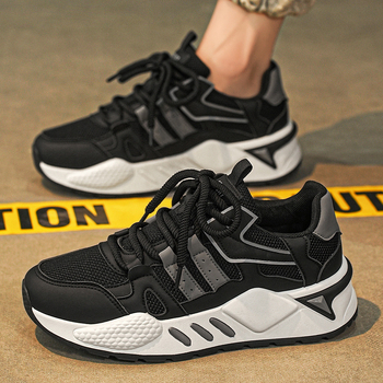 Ευρωπαϊκά Ανδρικά Παπούτσια 2024 Νέα Καλοκαιρινά Αναπνεύσιμο Αθλητικό Παπούτσια Casual Λευκά Παπούτσια με Αυξημένη Χοντρή Σόλα Dad Trendy Παπούτσια