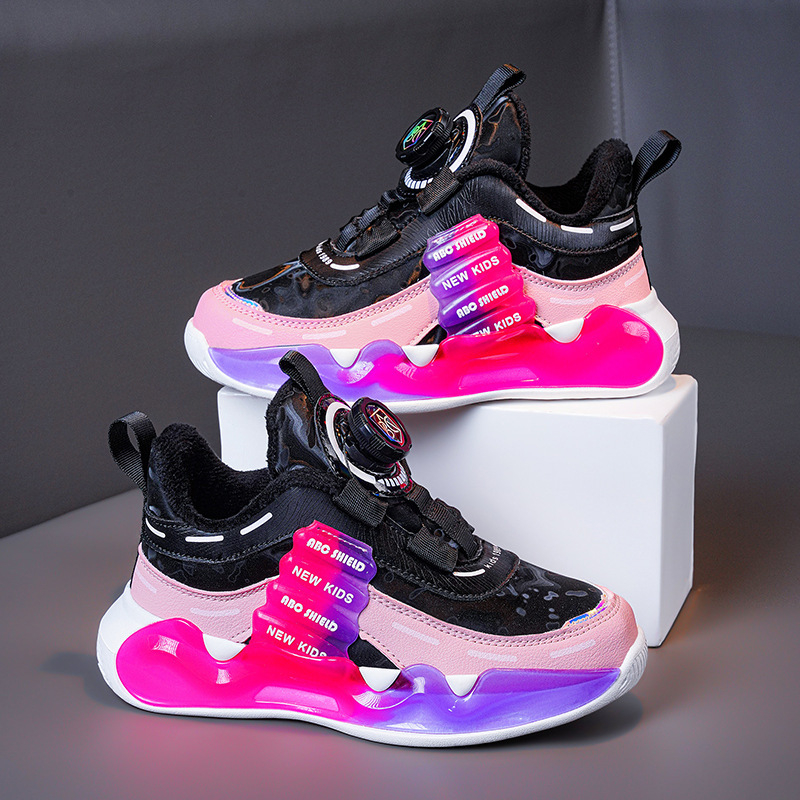 Bērnu ziemas apavi meitenēm 7 gadu vecumam, ar vilnas oderi, silti, rotējoši, nodilumizturīgi skriešanas apavi zēniem, izturīgi.