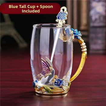 Κύπελλο νερού μικρής χωρητικότητας, οικιακό κύπελλο καφέ, δημιουργικό ελαφρύ πολυτελές κύπελλο πρωινού με σμάλτο, γυάλινο κύπελλο, αναμνηστικό δώρο