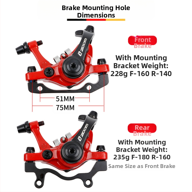 на склад велосипедна дискова спирачка алуминиева дискова спирачка ZOOM Xinlong предна спирачка задна спирачка планинска спирачка