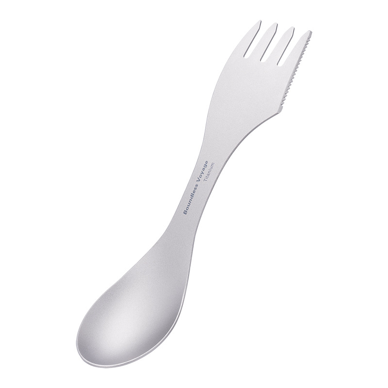 Tik gryno titano šaukštas peilis šakutė šaukštas sriubos šaukštas kepsnio peilis vaisių šakutė trys viename stalo įrankiai