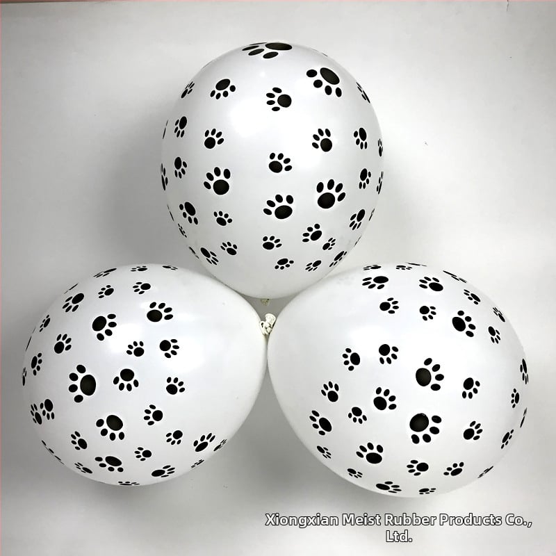Балон с отпечатък на кученце, удебелен бял латекс, анимационен рожден ден, декорация за парти, играчка балон с животинска тематика