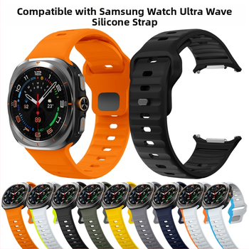 Samsung Watch7Ultra hullámos, visszacsatos szilikonszíj Watch7ultra csere óraszíj