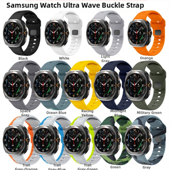 Για το Samsung Watch7 Ultra Wavy Backbuckle Σιλικόνης Λουράκι Watch7 Ultra Ανταλλακτικό Μπρασελέ Ρολογιού