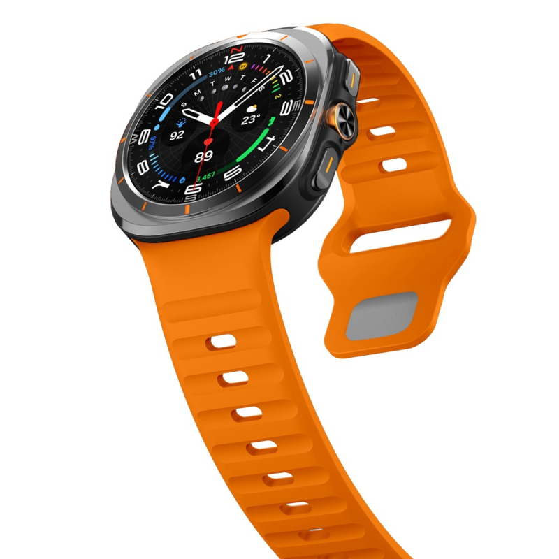 Samsung Watch7Ultra hullámos, visszacsatos szilikonszíj Watch7ultra csere óraszíj