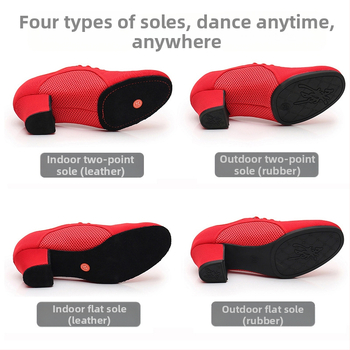 Latin tánccipők felnőtt nőknek, közepes sarkú, puha talpú tánccipők, négyzet alakú tánc, tengerész tánc, modern tánccipők, lélegző és könnyű