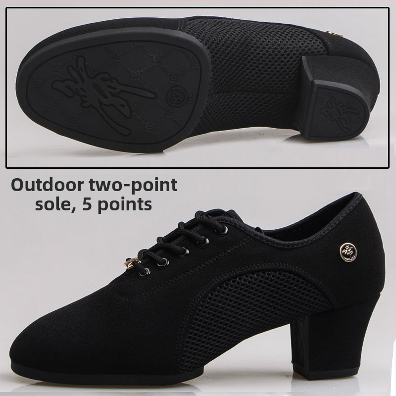 Latin tánccipők felnőtt nőknek, közepes sarkú, puha talpú tánccipők, négyzet alakú tánc, tengerész tánc, modern tánccipők, lélegző és könnyű