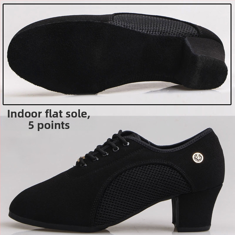 Latin tánccipők felnőtt nőknek, közepes sarkú, puha talpú tánccipők, négyzet alakú tánc, tengerész tánc, modern tánccipők, lélegző és könnyű