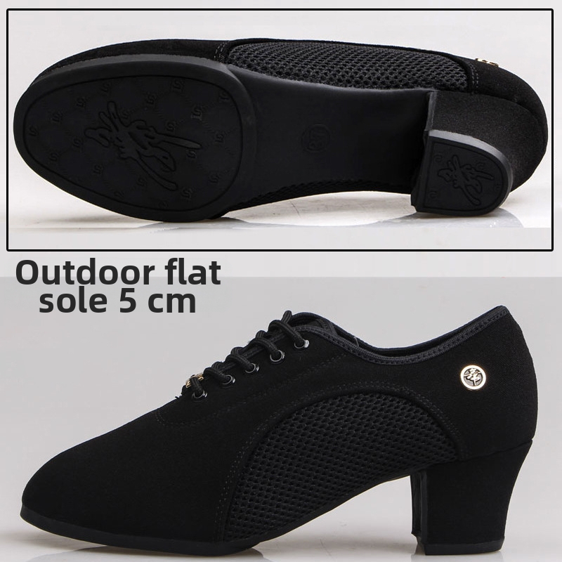 Latin tánccipők felnőtt nőknek, közepes sarkú, puha talpú tánccipők, négyzet alakú tánc, tengerész tánc, modern tánccipők, lélegző és könnyű