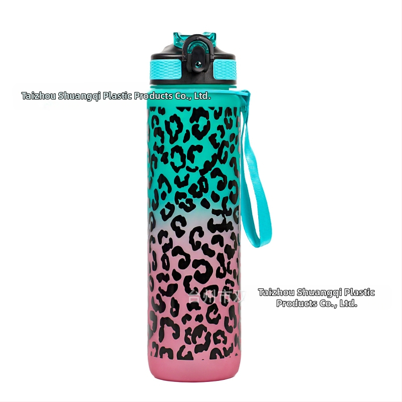 Piiriülene Amazoni plastist veekruus leopardiprindiga gradiendiga õlgkruus suvine õueruumikruus suure mahutavusega spordiveekruus