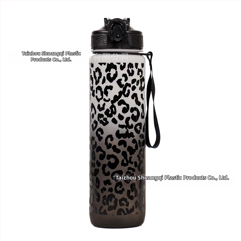 Piiriülene Amazoni plastist veekruus leopardiprindiga gradiendiga õlgkruus suvine õueruumikruus suure mahutavusega spordiveekruus