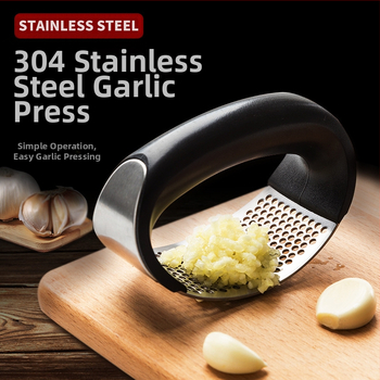 Rankinis žiedinis česnako purslas Buitinis nerūdijančio plieno česnako presas Česnako purslas Česnako spaustukas Virtuvės įrankiai