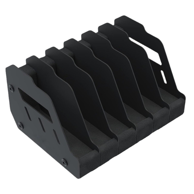 Pisztolykiállító állvány Játékfegyver-rendszerező tárolódoboz 6 rekeszes pisztolytároló állvány Fegyvertároló állvány