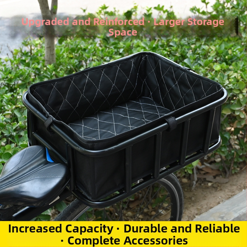 Кошница за съхранение на велосипеди, задно съхранение, синя лента за съхранение на храна и плодове, метална клетка за домашни любимци